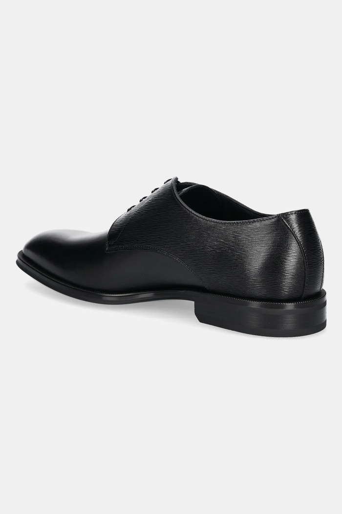 Boty Kožené polobotky BOSS Derrek 50547055.001 černá