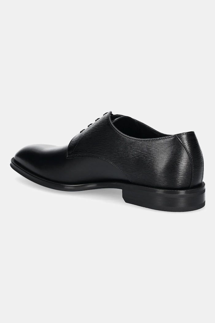 Boty Kožené polobotky BOSS Derrek 50547055.001 černá