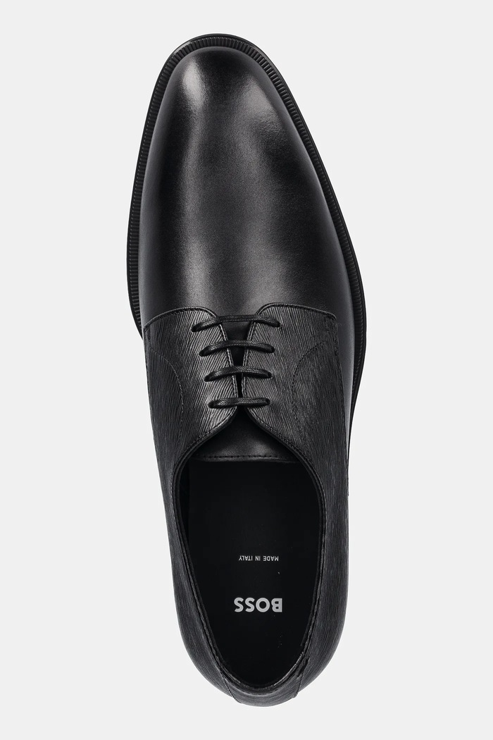 Kožené polobotky BOSS Derrek černá 50547055.001