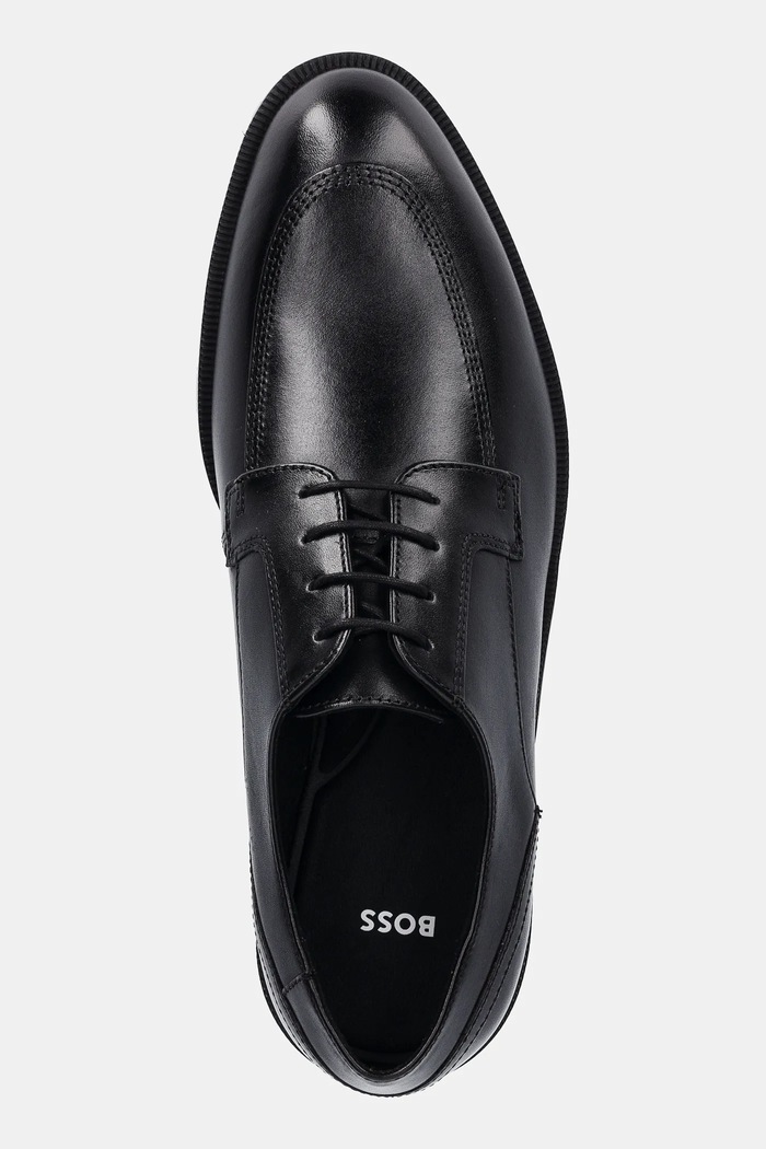 Kožené polobotky BOSS Tayil černá 50548206.001