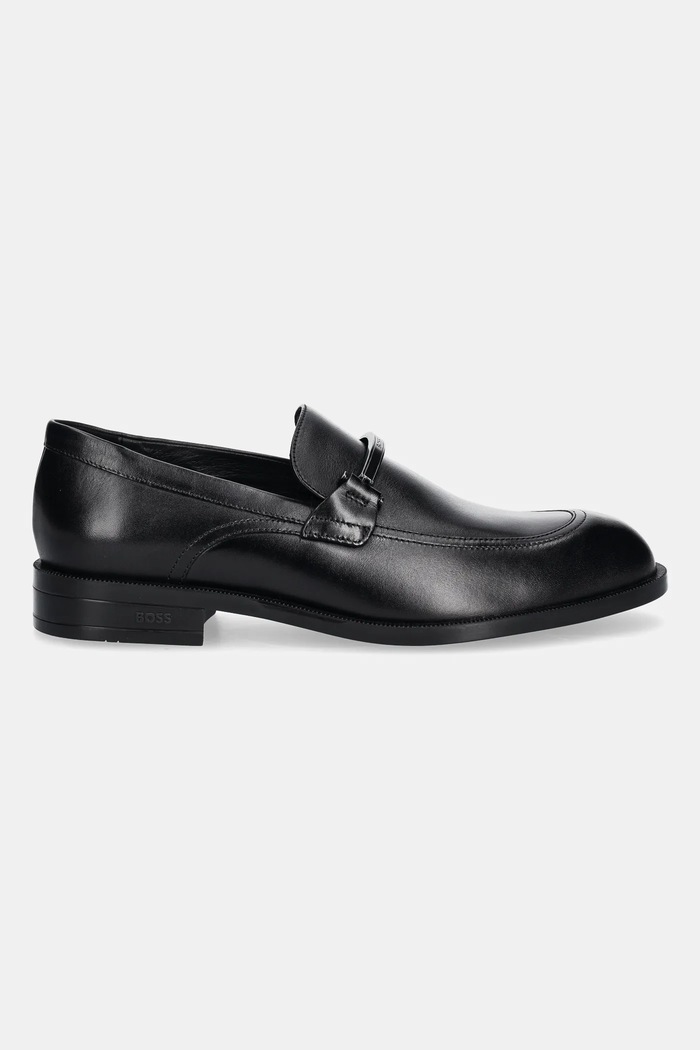 Kožené mokasíny BOSS Tayil 50548210.001 černá AW25