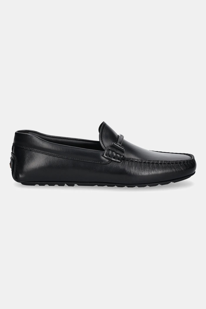 Кожени мокасини BOSS Noel 50548100.001 черен AW25