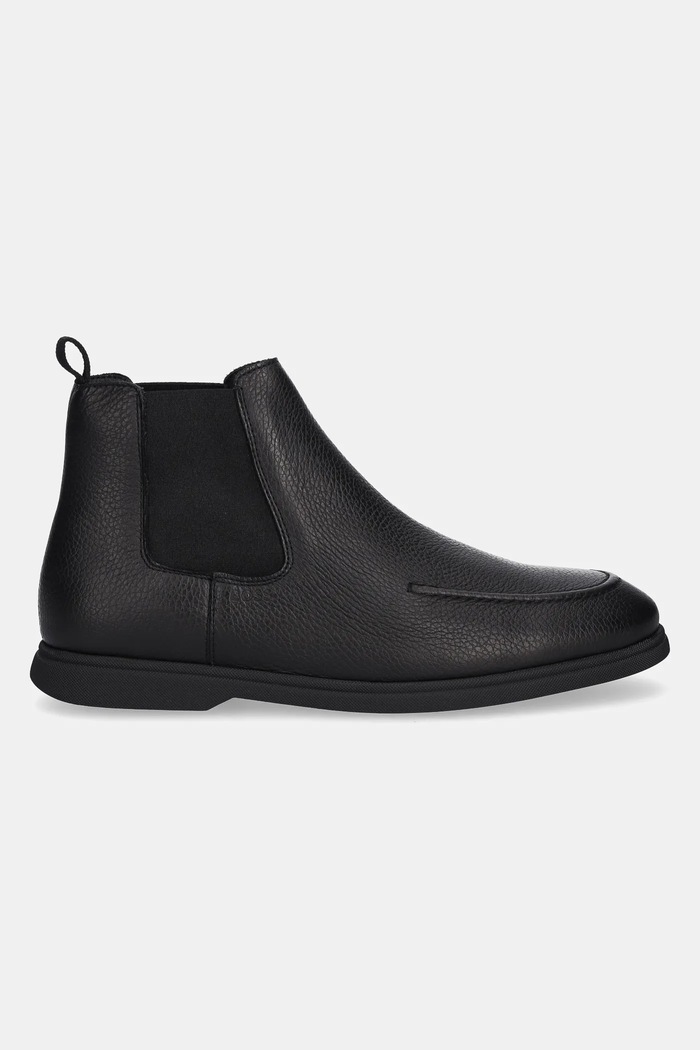 Kožené topánky chelsea BOSS Sienne 50548107.005 čierna AW25