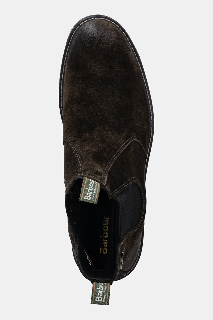 Barbour magasszárú cipő velúrból Patton barna MFO0771BR98