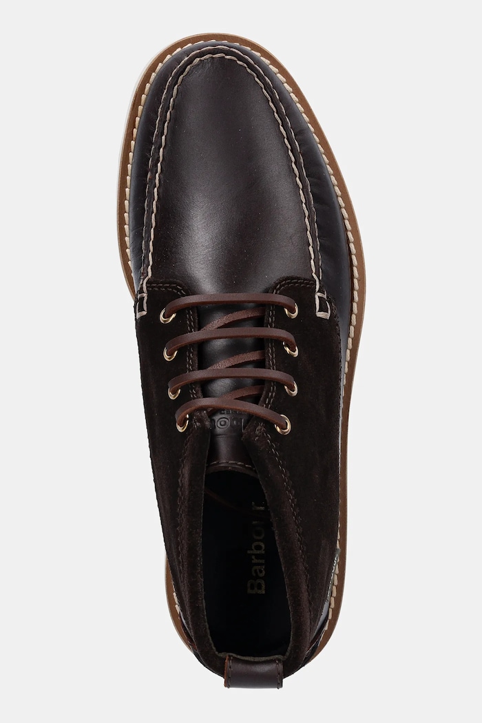 Δερμάτινα παπούτσια Barbour Hadston καφέ MFO0822BR35