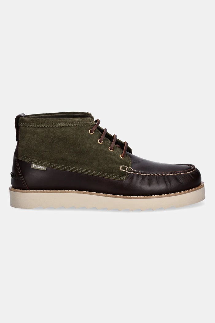 Kožené vysoké topánky Barbour Hadston MFO0822OL32 hnedá AW25
