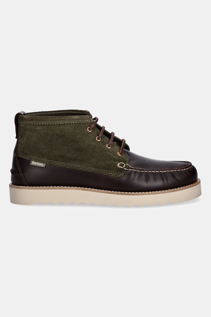 Kožené vysoké topánky Barbour Hadston MFO0822OL32 hnedá AW25