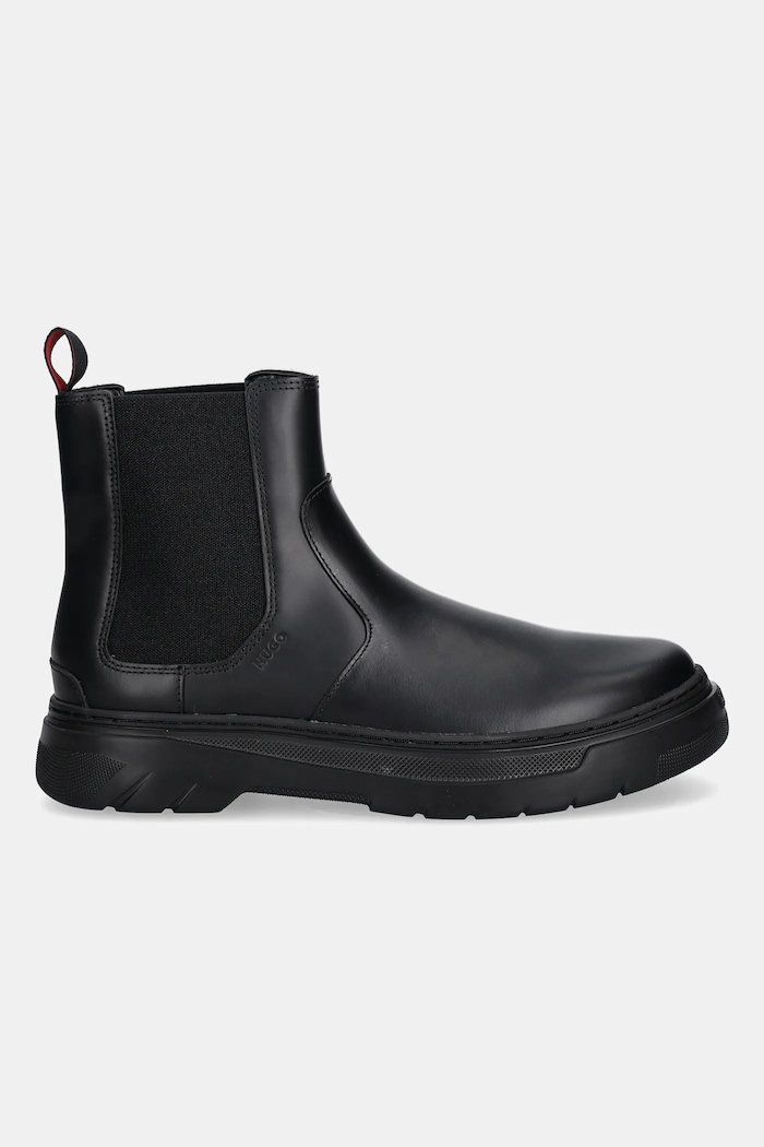 HUGO sztyblety skórzane Urian 50543764.001 czarny AW25