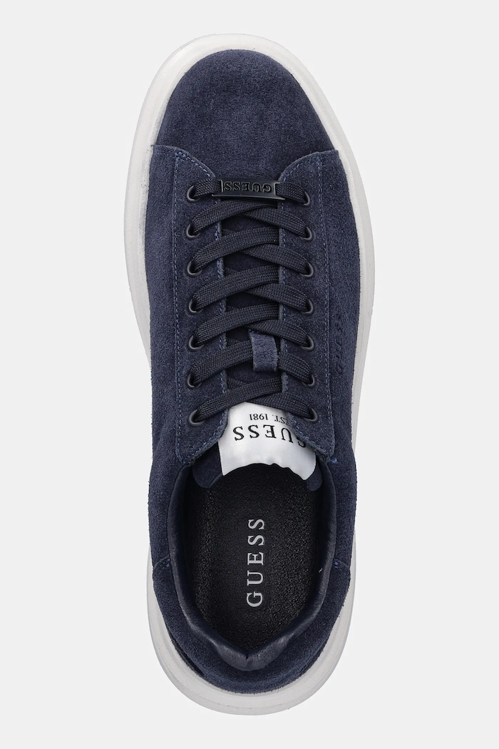 Semišové tenisky Guess ELBA námořnická modř FMTLBA.SUE12.BLUE