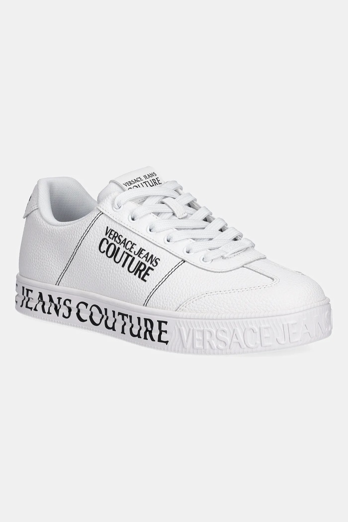 Versace Jeans Couture sneakers finta pelle fiore bianco 79YA3SK6.ZPB32.003