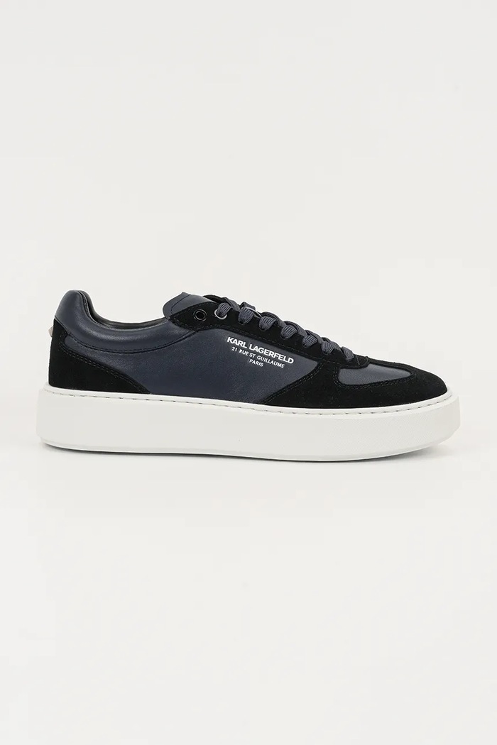 Karl Lagerfeld sneakers MAXI KUP RSG piele întoarsă bleumarin KL52235.3A0