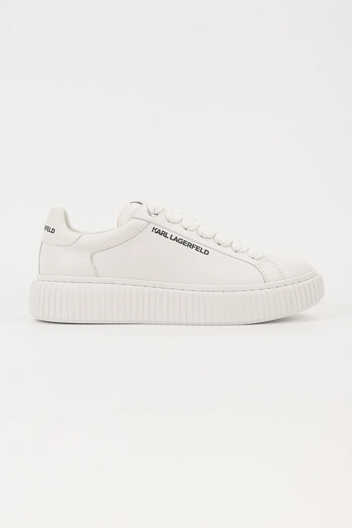 Karl Lagerfeld sneakersy skórzane KAPRIKA skóra zamszowa biały KL24220.01W