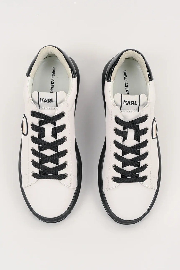Kožené tenisky Karl Lagerfeld KAPRI MENS Karl Lagerfeld KL52530N.010 bílá