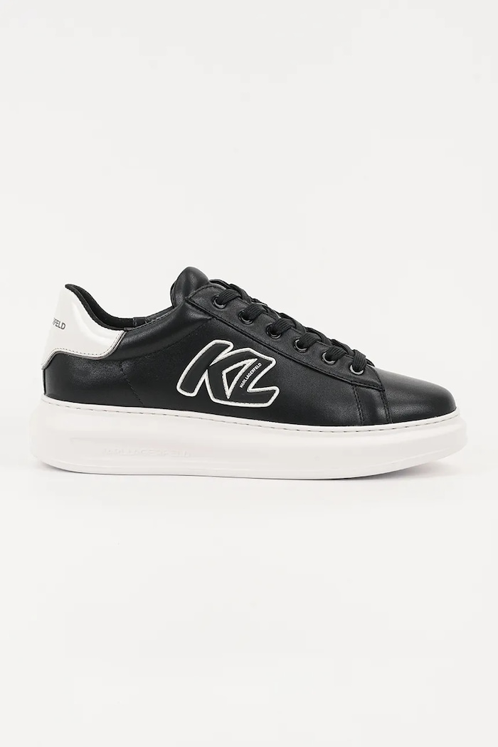 Karl Lagerfeld sneakersy skórzane KAPRI MENS niska czarny KL52535A.000