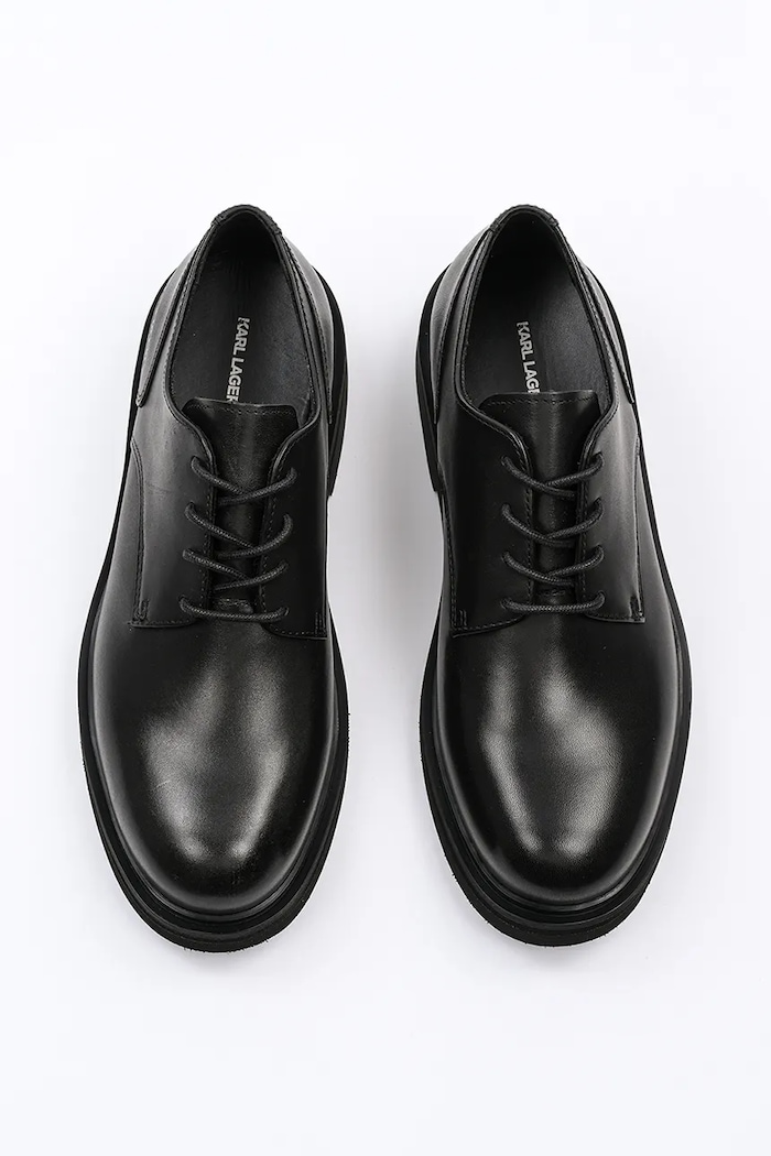 Kožené polobotky Karl Lagerfeld KINGSTON černá KL12225.000