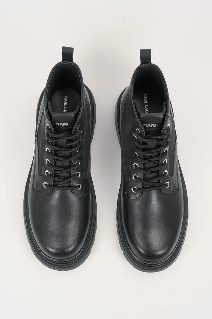 Кожени обувки Karl Lagerfeld MASON 6 черен KL13035.000