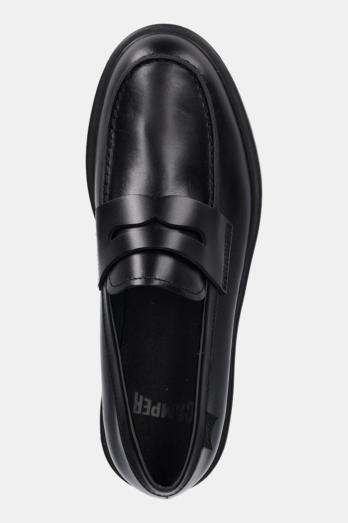 Кожени мокасини Camper Dean черен K101045.001