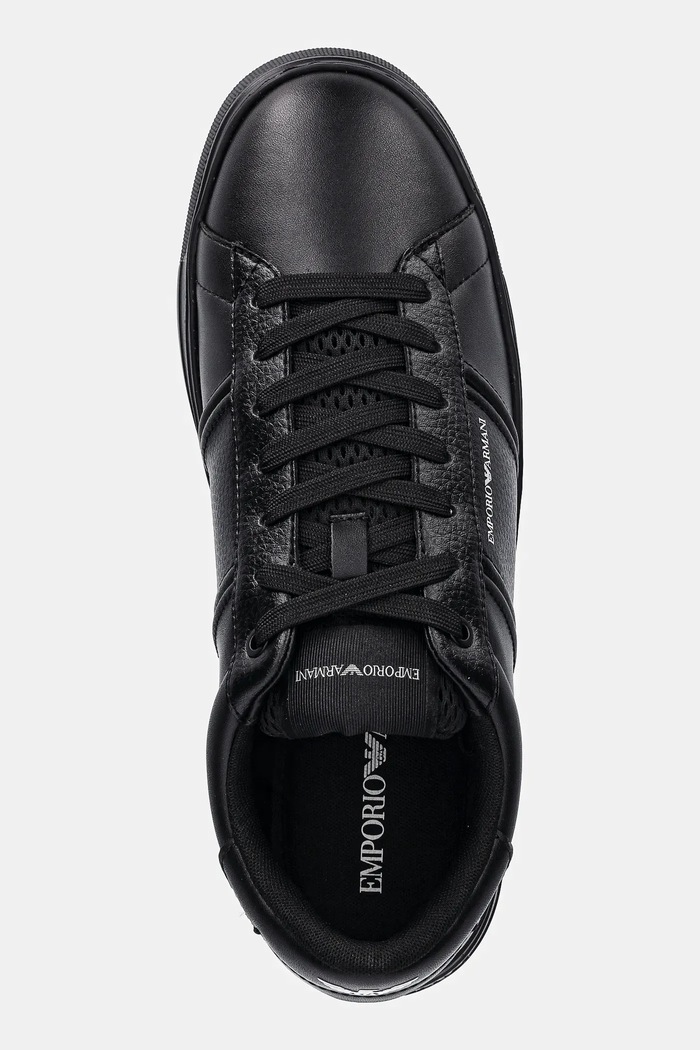 Emporio Armani bőr sportcipő fekete EM003701.AF18017.MC005