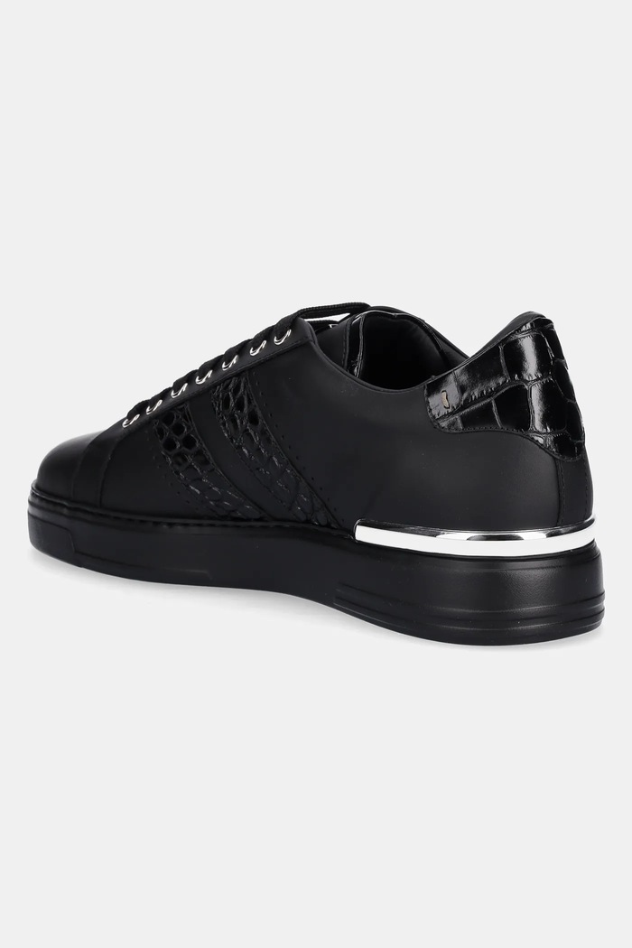 Obuwie Philipp Plein sneakersy skórzane Plein Icon USC0809.PLE075N.0202 czarny