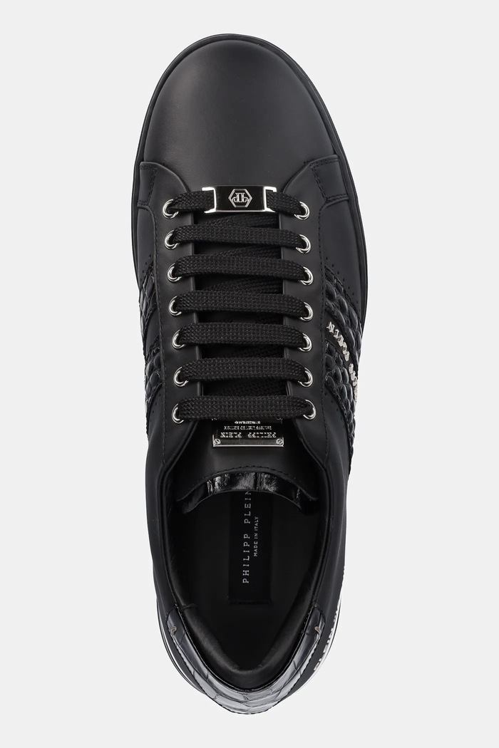 Philipp Plein sneakersy skórzane Plein Icon czarny USC0809.PLE075N.0202