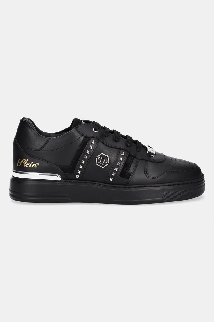 Kožené tenisky Philipp Plein Lo-Top USC0821.PLE022N.0202 čierna AW25