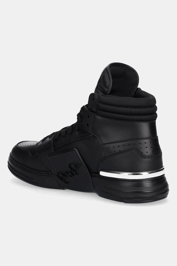 Obuv Kožené tenisky Philipp Plein Phantom Kicks High Top USC0822.PLE075N.0202 čierna