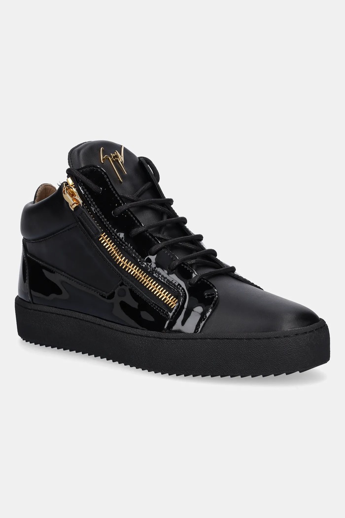 Giuseppe Zanotti sneakers din piele Maylondon mic de statură negru RU50001.003