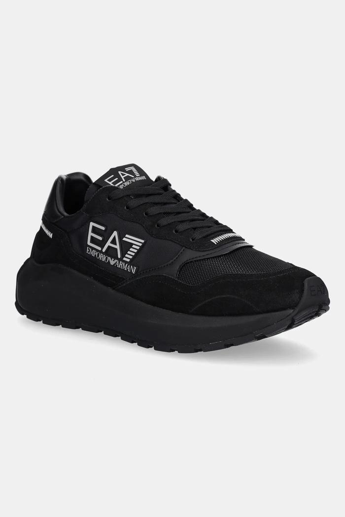 Маратонки EA7 Emporio Armani велур черен AF18616.7X000341.MZ186