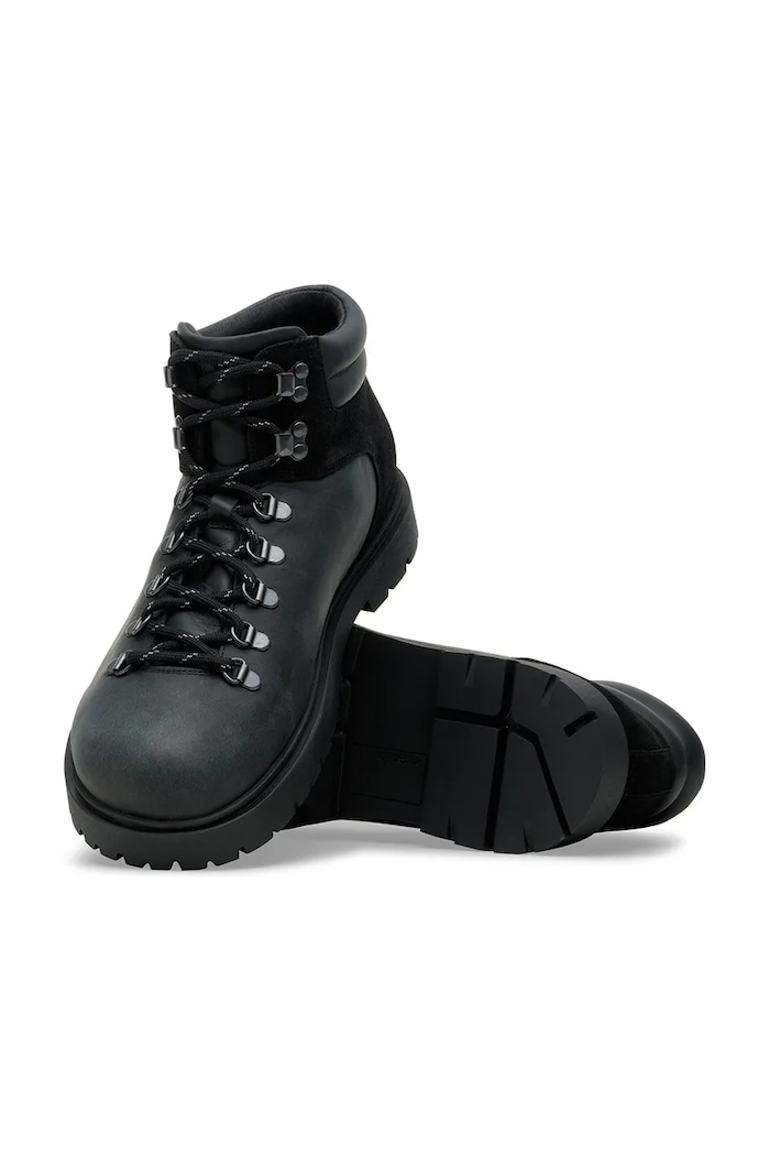 Birkenstock cizme înalte din piele Jackson 2.0 1030951 negru