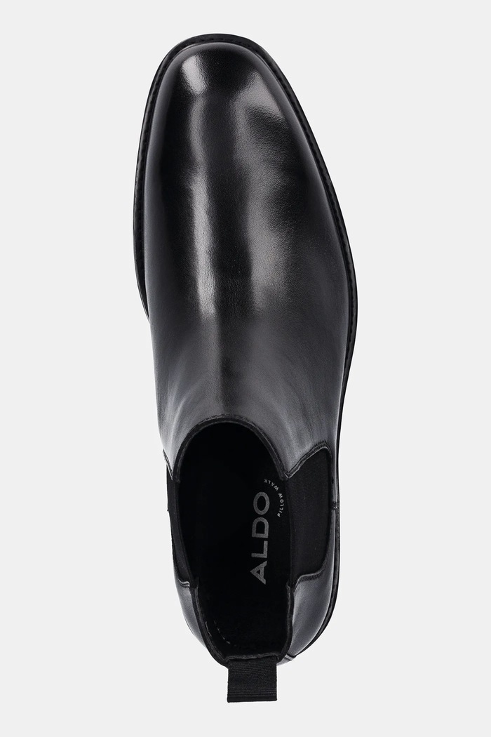 Kožené kotníkové boty Aldo GIO černá 14135018.GIO