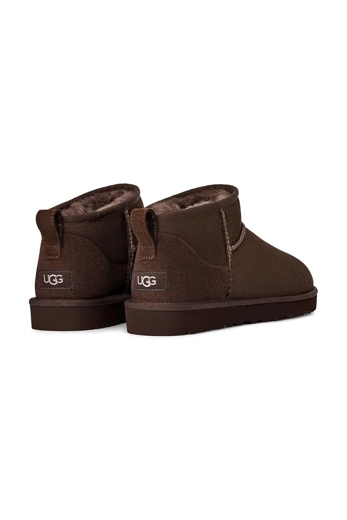 Obuwie UGG Śniegowce zamszowe Classic Ultra Mini 1137391.DDC brązowy