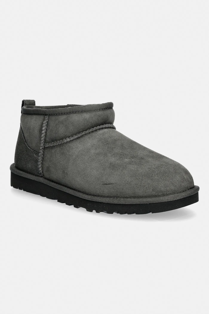 Замшевые сапоги UGG Classic Ultra Mini замш серый 1137391.MLF