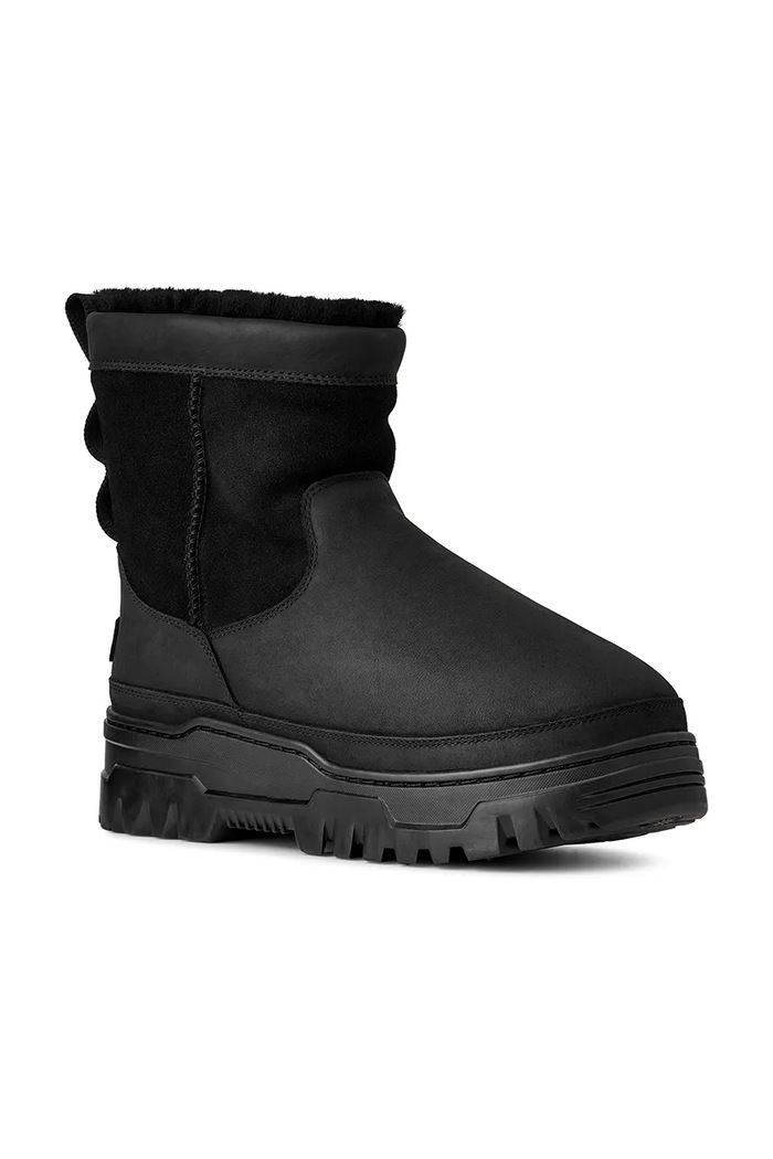 UGG Cizme de zăpadă din piele întoarsă Heritage Pull-On Trailgazer 1158213.BLK negru AW25