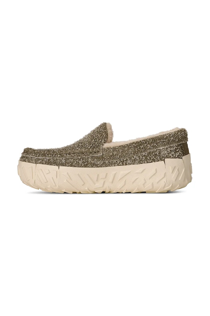 Semišové mokasíny UGG Ascot Wrap Tech zelená 1167670.MBF