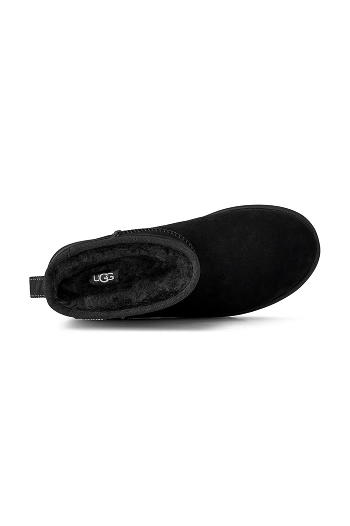 Semišové snehule UGG Classic Mini GTX 1171150.BLK čierna