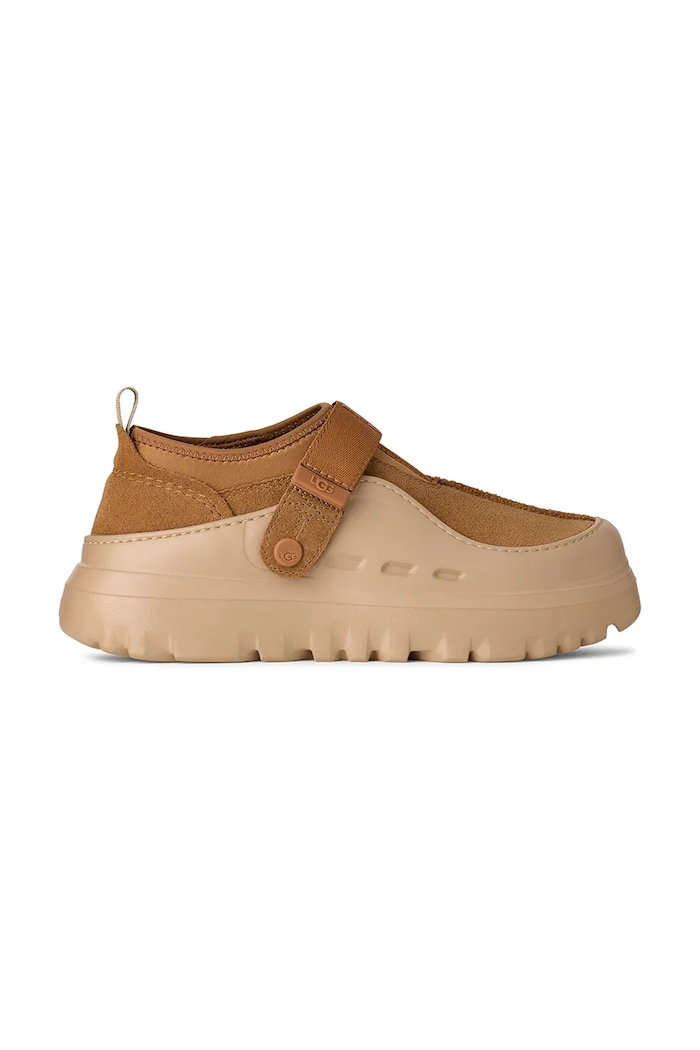 UGG pantofi Peakmod Lowcut piele întoarsă maro 1171355.CHE