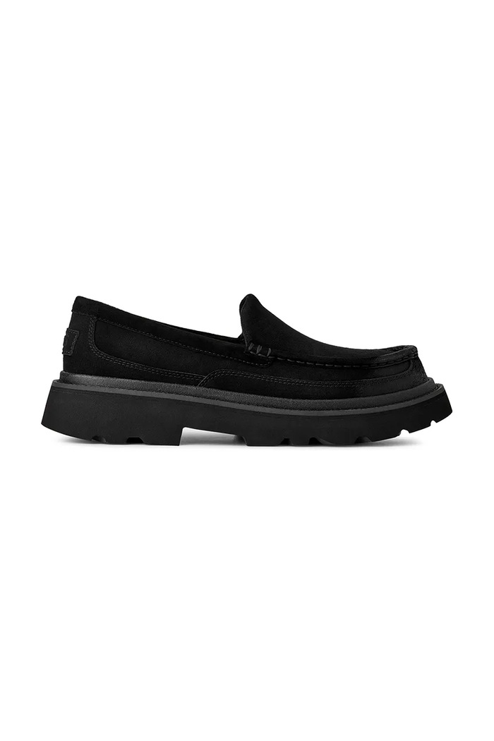 Μοκασίνια σουέτ UGG Ascot Lug δέρμα σαμουά μαύρο 1172691.BLK