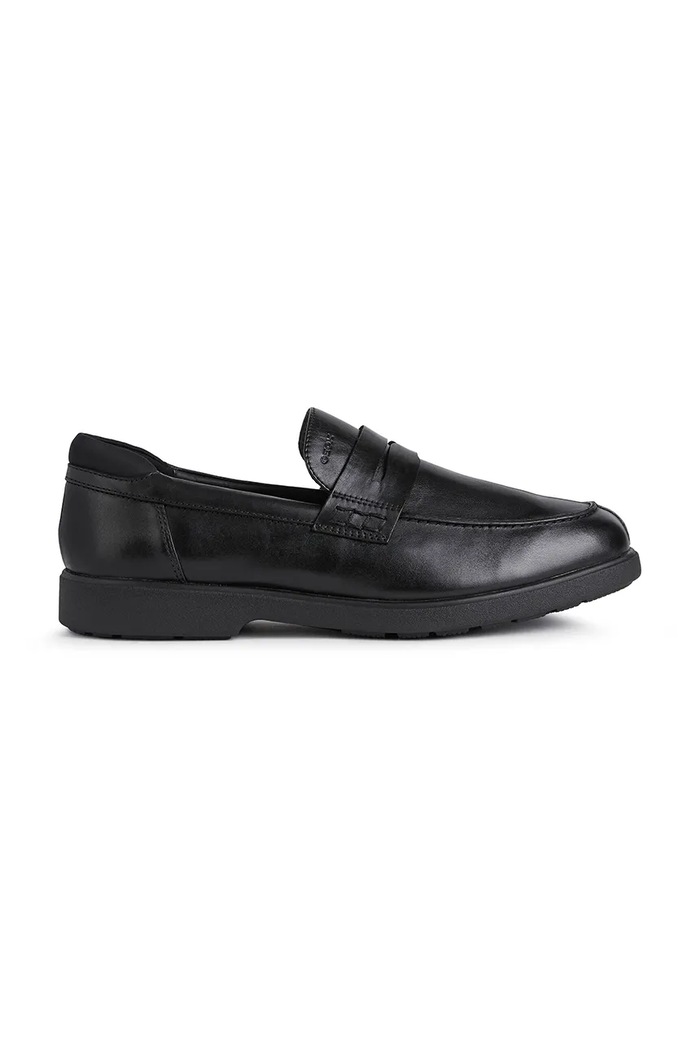 Usnjeni mokasini Geox U SPHERICA EC11 WIDE Elegantno črna U25EMB.00043.C9999