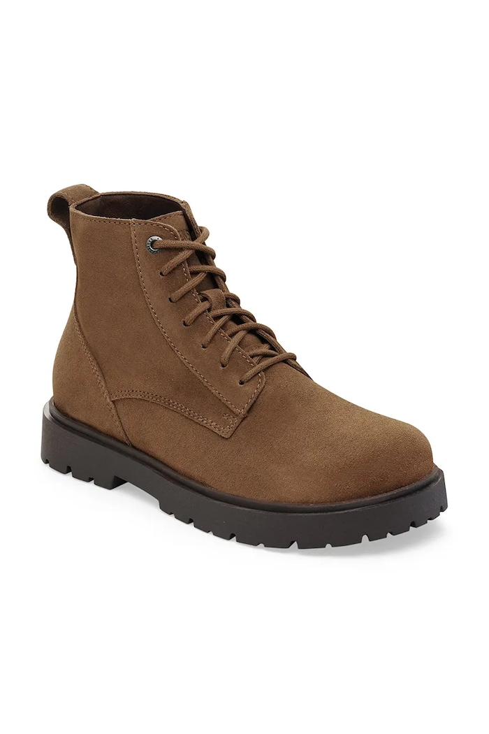 Σουέτ παπούτσια Birkenstock Highwood Lace Mid M 1030965 καφέ AW25