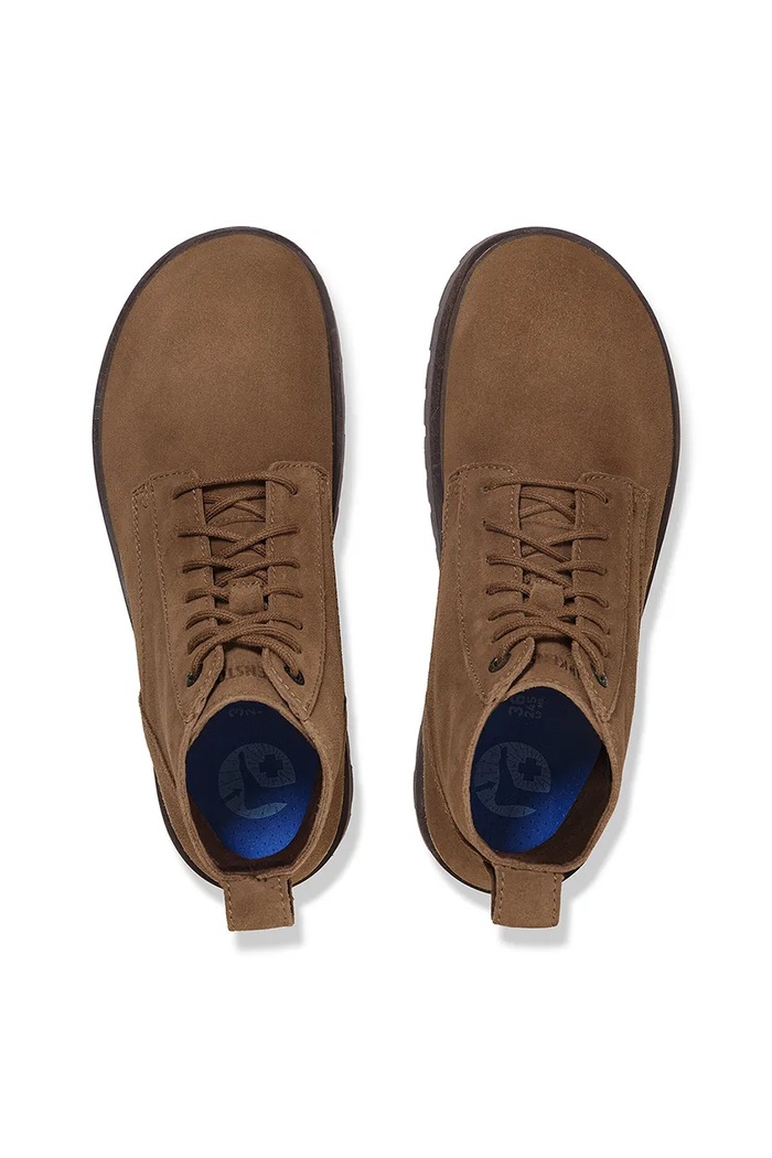 Σουέτ παπούτσια Birkenstock Highwood Lace Mid M καφέ 1030965