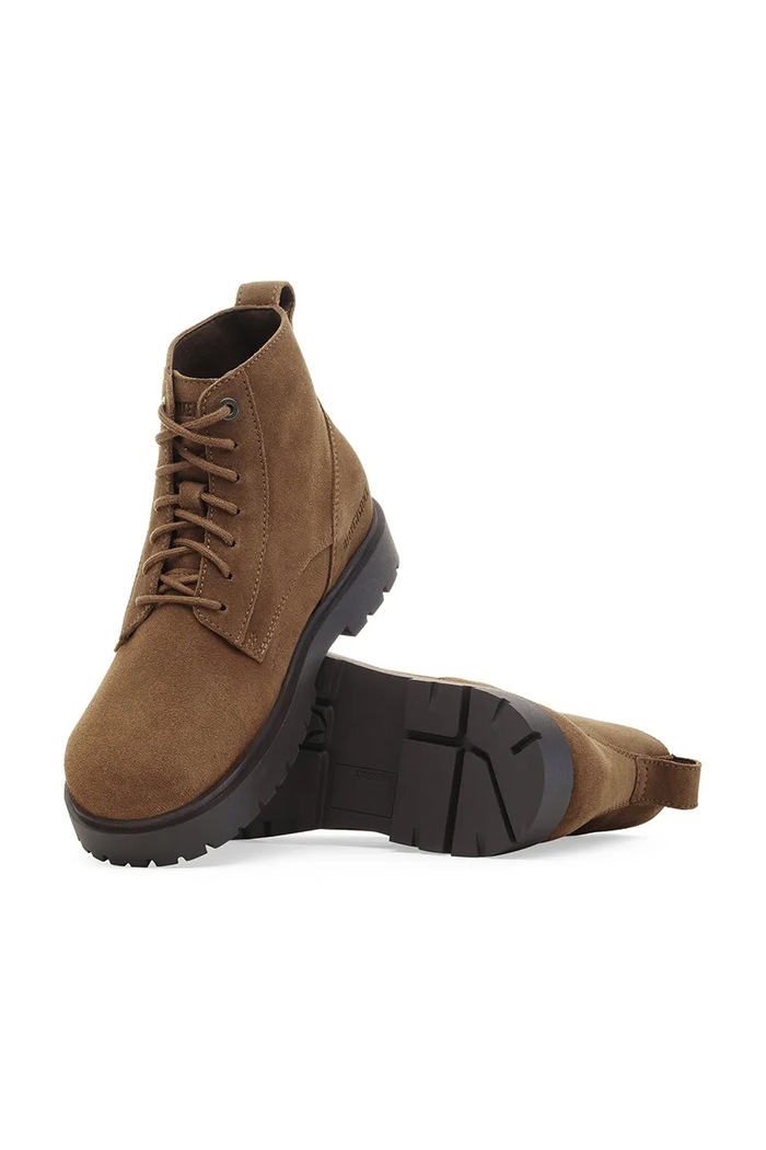 Σουέτ παπούτσια Birkenstock Highwood Lace Mid M 1030965 καφέ