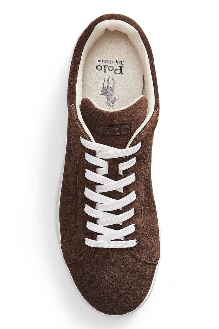 Polo Ralph Lauren sneakersy skórzane Hrt Crt Ii brązowy 809973732002.200