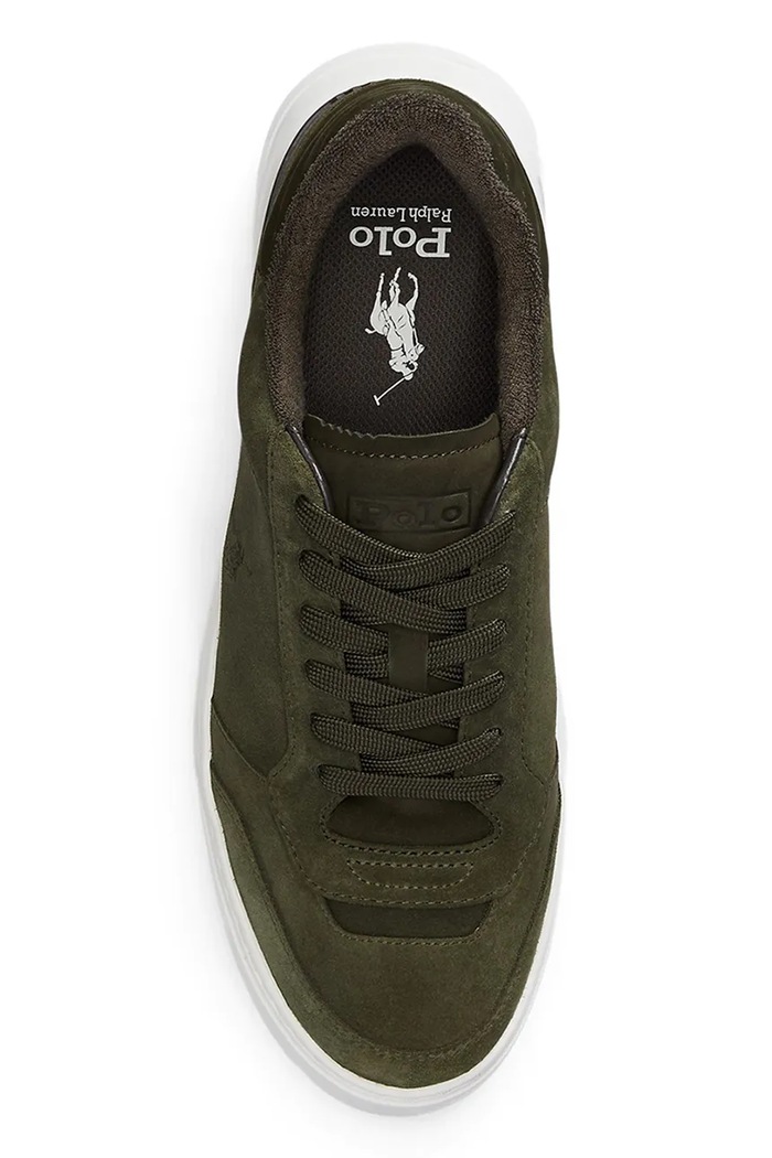Polo Ralph Lauren sneakers din piele întoarsă Rlite Sport verde 809974099003.300