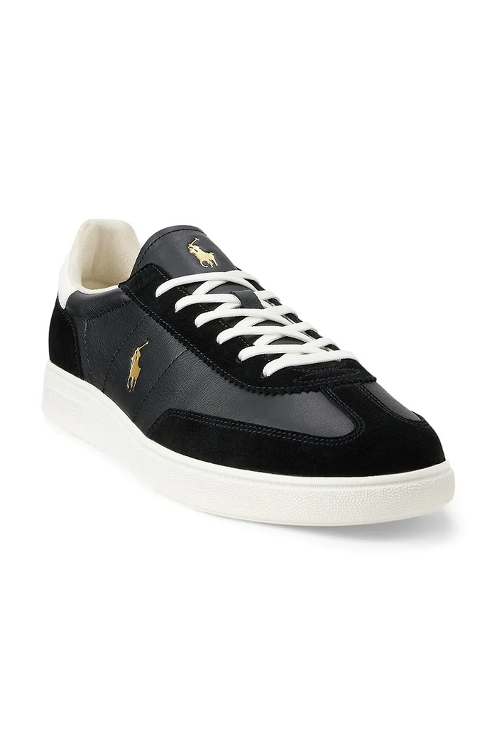 Polo Ralph Lauren sneakersy skórzane Bedford Pp 809978009001.001 czarny AW25