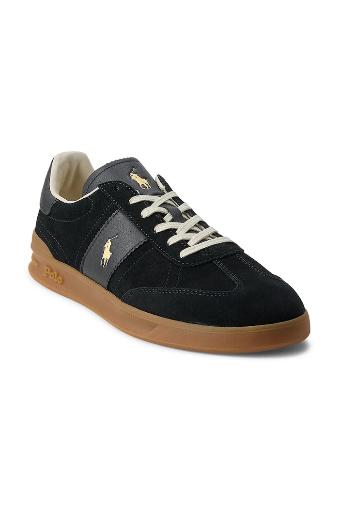 Кожаные кроссовки Polo Ralph Lauren Hrt Aera Pp 809978010001.001 чёрный SS26