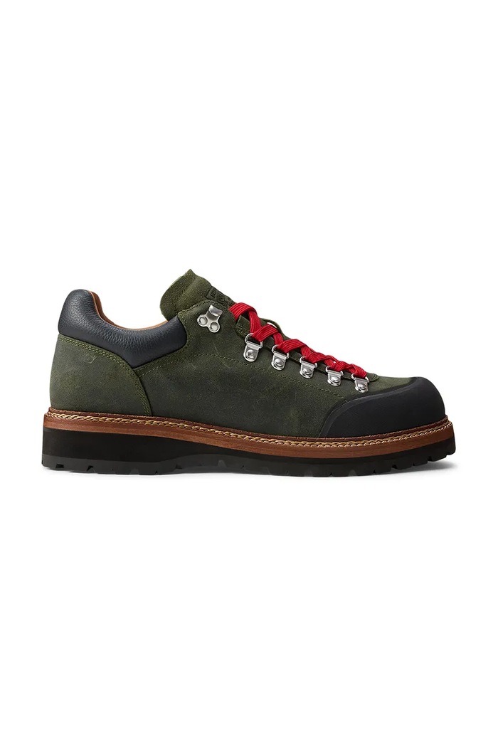 Polo Ralph Lauren pantofi de piele întoarsă Polo Alp Low Boots piele întoarsă verde 812974119003.300