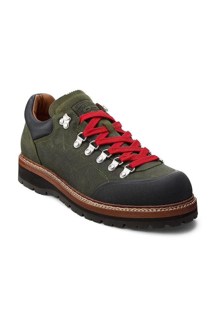 Polo Ralph Lauren pantofi de piele întoarsă Polo Alp Low Boots 812974119003.300 verde AW25