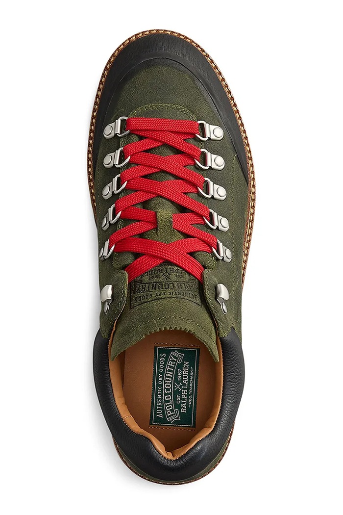 Polo Ralph Lauren pantofi de piele întoarsă Polo Alp Low Boots verde 812974119003.300