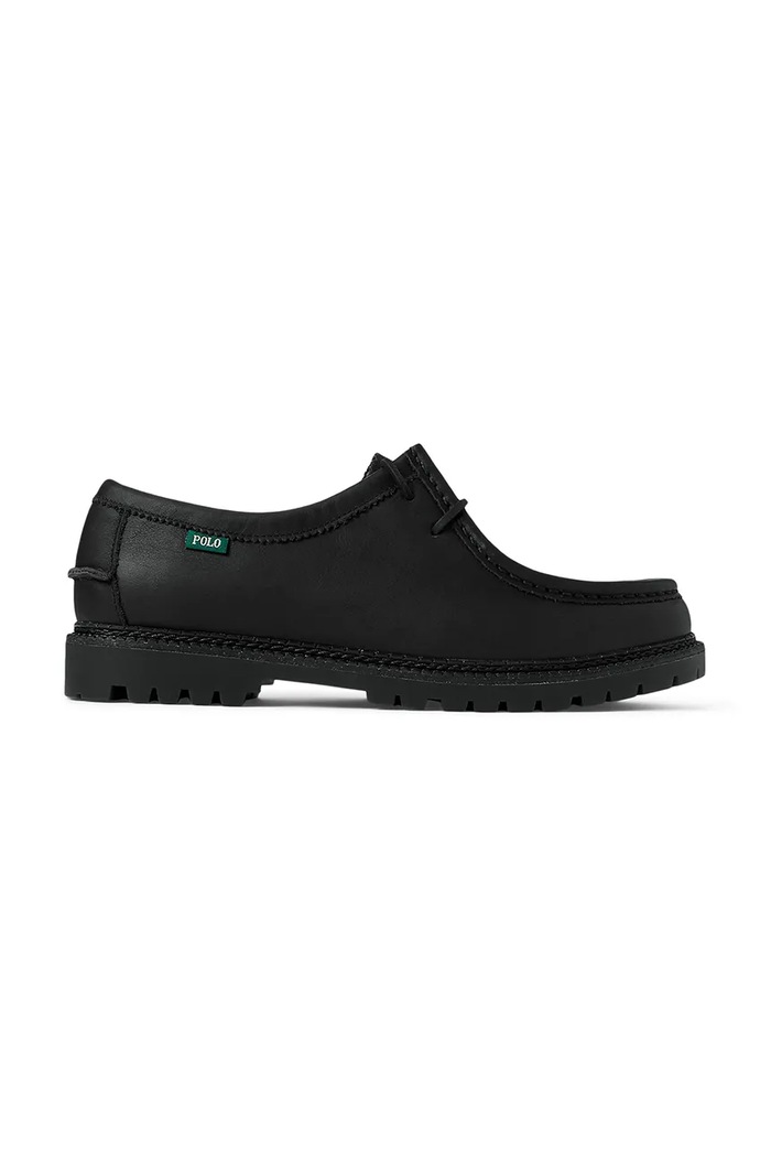 Δερμάτινα κλειστά παπούτσια Polo Ralph Lauren Jett Apron επίσημη μαύρο 803945530001.001