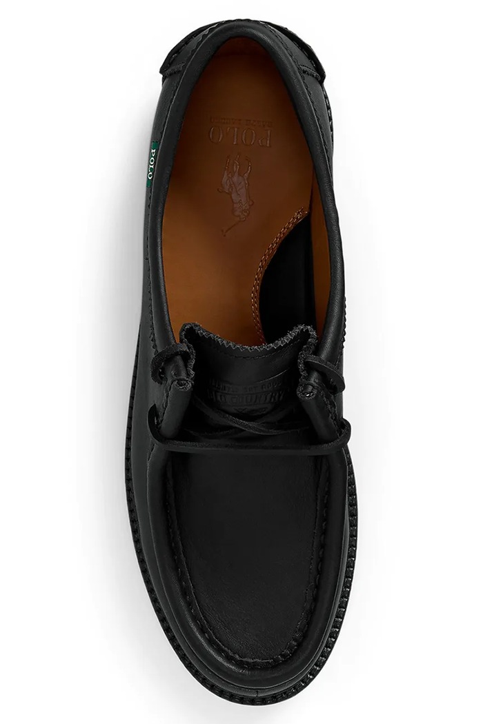 Δερμάτινα κλειστά παπούτσια Polo Ralph Lauren Jett Apron 803945530001.001 μαύρο
